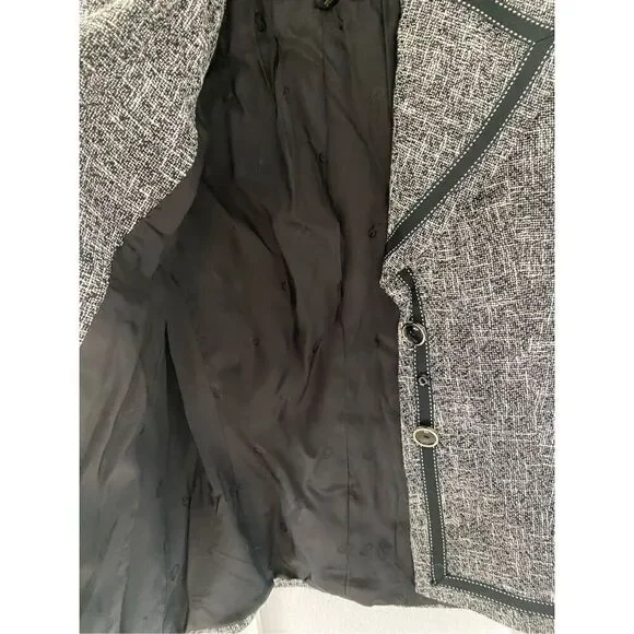 ESCADA Wool blend  Blazer Womens Shoulder Pads Tailored Jacket Office Classic si - Picture 7 of 11